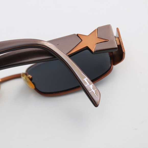 Thierry Mugler VTG Bronze Brown Metal Frame Prescription Sunglasses C2 51-17-130 - Picture 3 of 13